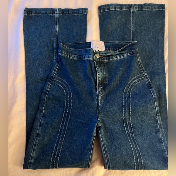 REVICE Denim Roller Girl Flares - Size 30 - Blue Clue Wash NWT - Picture 1 of 4